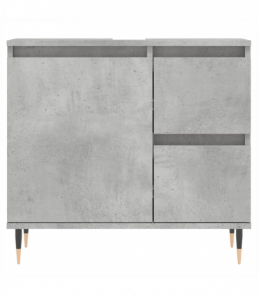 vidaXL Bathroom Cabinet Concrete Grey 65x33x60 cm Engineered Wood