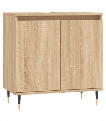 vidaXL Bathroom Cabinet Sonoma Oak 58x33x60 cm Engineered Wood