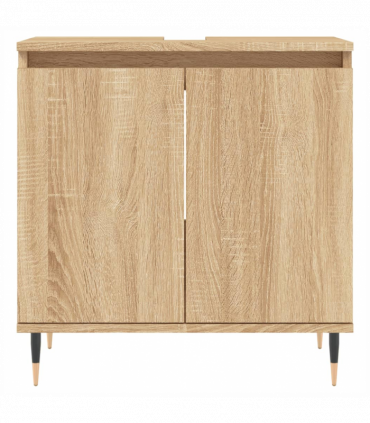 vidaXL Bathroom Cabinet Sonoma Oak 58x33x60 cm Engineered Wood