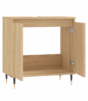 vidaXL Bathroom Cabinet Sonoma Oak 58x33x60 cm Engineered Wood