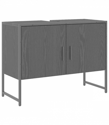 vidaXL Bathroom Sink Cabinet Black oak 80 x 30 x 60 cm Engineered Wood