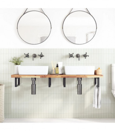 vidaXL Bathroom Vanity Top Untreated 140x40x4 cm Solid Wood Acacia