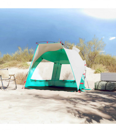vidaXL Beach Tent 2-Person Sea Green Quick Release Waterproof