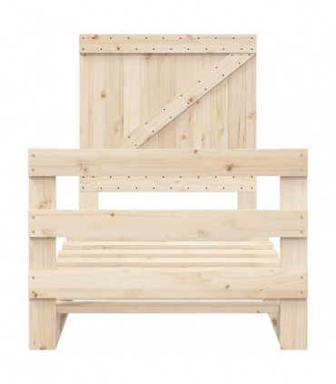 vidaXL Bed Frame with Headboard 90x200 cm Solid Wood Pine