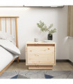 vidaXL Bedside Cabinet 35x34x32 cm Solid Wood Pine