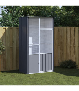 vidaXL Bird Cage Anthracite 115x78x200 cm Galvanised Steel