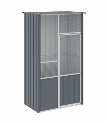 vidaXL Bird Cage Anthracite 115x78x200 cm Galvanised Steel
