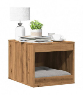 vidaXL Cat Litter Box Enclosure Artisian Oak 47x59x42 cm Engineered Wood