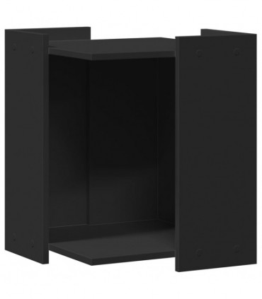 vidaXL Cat Litter Box Enclosure Black 42x42x51 cm Engineered Wood