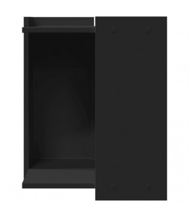 vidaXL Cat Litter Box Enclosure Black 42x42x51 cm Engineered Wood