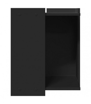 vidaXL Cat Litter Box Enclosure Black 42x42x51 cm Engineered Wood