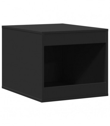 vidaXL Cat Litter Box Enclosure Black 47x59x42 cm Engineered Wood