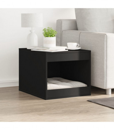 vidaXL Cat Litter Box Enclosure Black 47x59x42 cm Engineered Wood