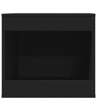 vidaXL Cat Litter Box Enclosure Black 47x59x42 cm Engineered Wood