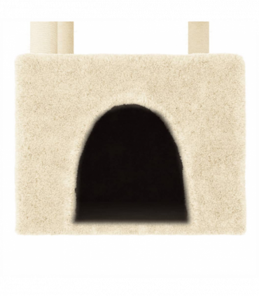 vidaXL Cat Tree with Sisal Scratching Posts Cream 109.5 cm