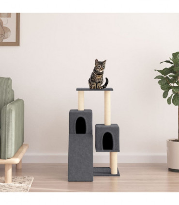 vidaXL Cat Tree with Sisal Scratching Posts Dark Grey 82 cm