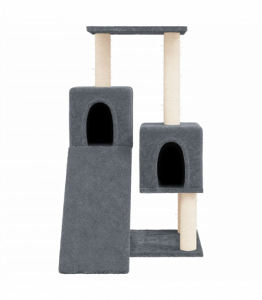 vidaXL Cat Tree with Sisal Scratching Posts Dark Grey 82 cm
