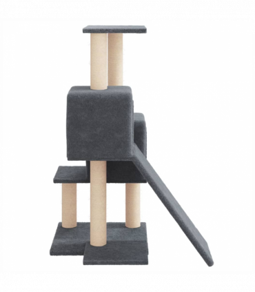 vidaXL Cat Tree with Sisal Scratching Posts Dark Grey 82 cm
