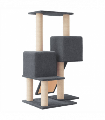 vidaXL Cat Tree with Sisal Scratching Posts Dark Grey 82 cm