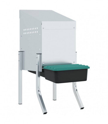 vidaXL Chicken Nesting Box 1 Compartment with Legs Galvanised Steel