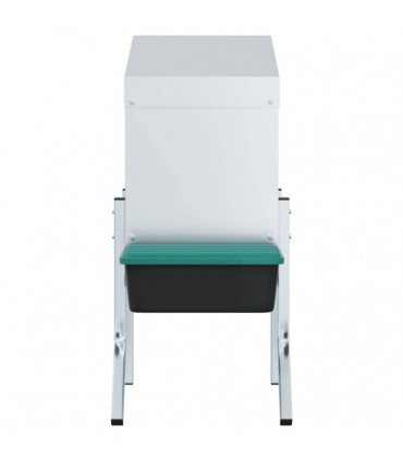 vidaXL Chicken Nesting Box 1 Compartment with Legs Galvanised Steel