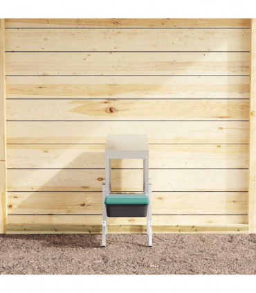 vidaXL Chicken Nesting Box 1 Compartment with Legs Galvanised Steel