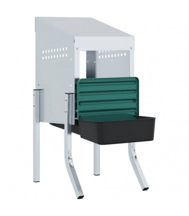 vidaXL Chicken Nesting Box 1 Compartment with Legs Galvanised Steel