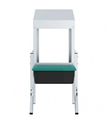 vidaXL Chicken Nesting Box 1 Compartment with Legs Galvanised Steel