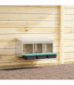 vidaXL Chicken Nesting Box 3 Compartments Wall-Mounted Galvanised Steel