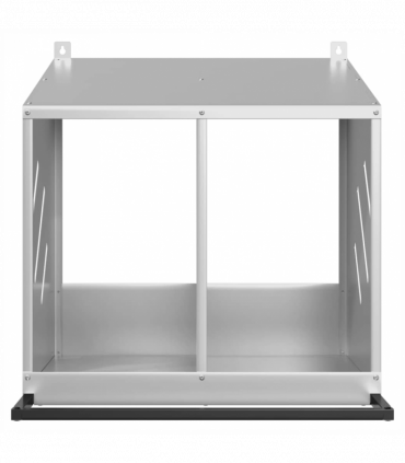 vidaXL Chicken Nesting Box with 2 Compartments Galvanized Silver Metal