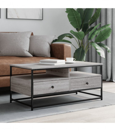 vidaXL Coffee Table Grey Sonoma 100x51x45 cm Engineered Wood