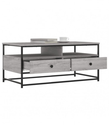 vidaXL Coffee Table Grey Sonoma 100x51x45 cm Engineered Wood