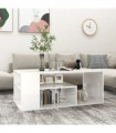 vidaXL Coffee Table High Gloss White 100x50x40 cm Engineered Wood