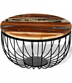 vidaXL Coffee Table Solid Reclaimed Wood