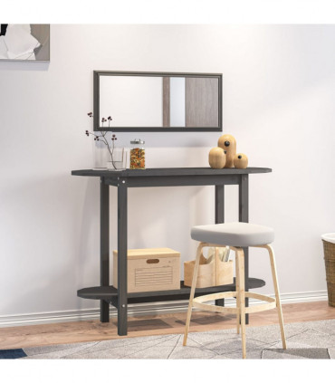vidaXL Console Table Grey 110x40x80 cm Solid Wood Pine