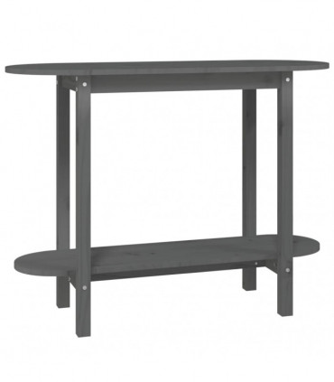 vidaXL Console Table Grey 110x40x80 cm Solid Wood Pine