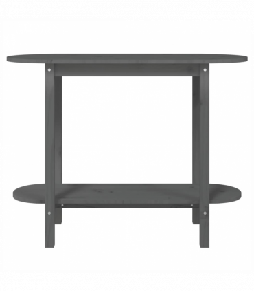 vidaXL Console Table Grey 110x40x80 cm Solid Wood Pine