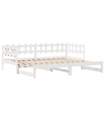 vidaXL Daybed with Trundle and Drawers without Mattress White 80x200 cm