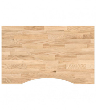 vidaXL Desk Top Untreated 80x60x2.5 cm Solid Wood Oak Rectangular
