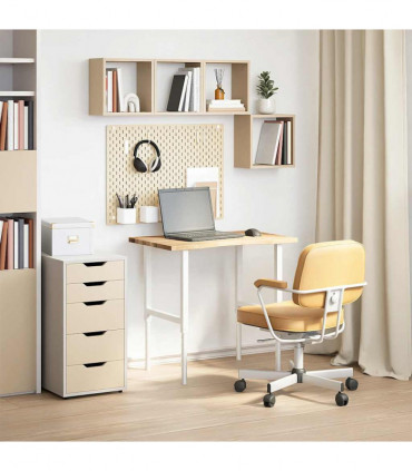 vidaXL Desk Top Untreated 80x60x2.5 cm Solid Wood Oak Rectangular