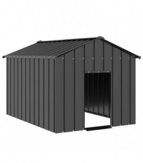 vidaXL Dog House with Roof 113x153x101 cm Galvanised Steel