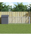 vidaXL Dog House with Roof Anthracite 117x405x123 cm Galvanised Steel