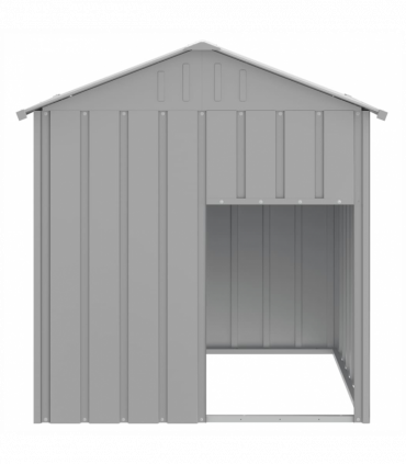 vidaXL Dog House with Roof Light Grey 117x103x123 cm Galvanised Steel