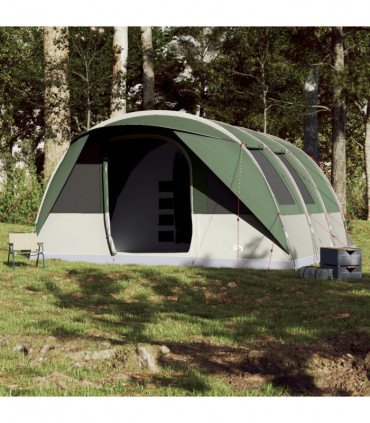 vidaXL Family Tent Tunnel 7-Person Green Waterproof