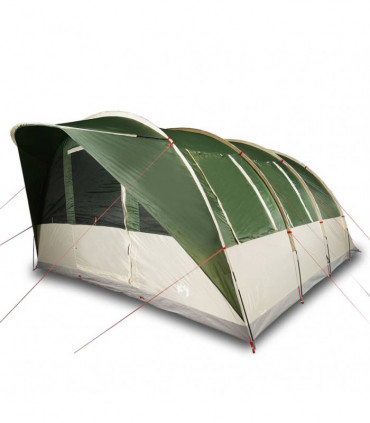 vidaXL Family Tent Tunnel 7-Person Green Waterproof