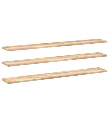 vidaXL Floating Shelves 3 pcs 140x20x2 cm Untreated Solid Wood Acacia