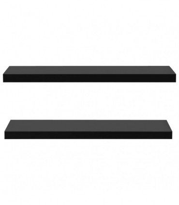 vidaXL Floating Wall Shelves 2 pcs Black 120x20x3.8 cm