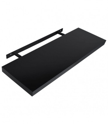 vidaXL Floating Wall Shelves 2 pcs Black 120x20x3.8 cm