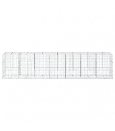 vidaXL Gabion Basket with Cover 700x100x150 cm Galvanised Iron