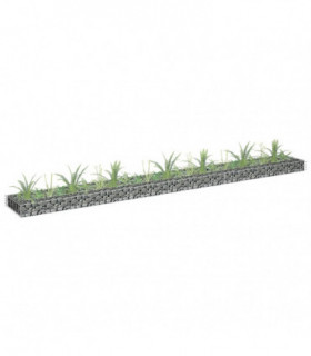 vidaXL Gabion Raised Bed Galvanised Steel 270x30x10 cm